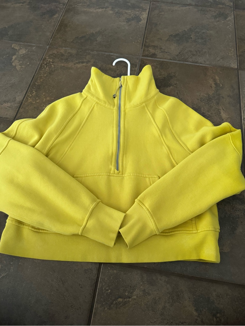 lululemon athletica Bright Yellow Half-Zip Turtleneck Sweatshirt